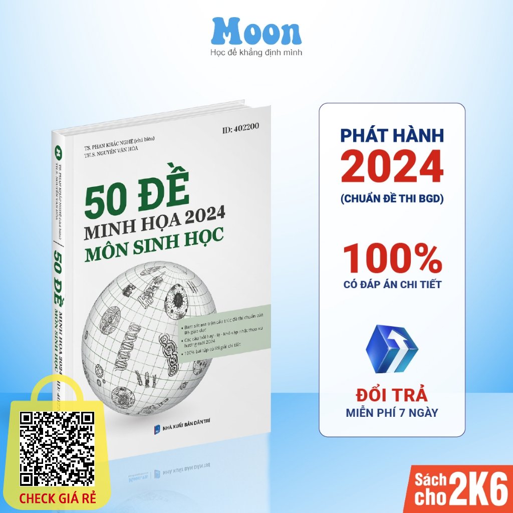 Bo de minh hoa mon Sinh hoc 2024 - Sach ID luyen de thi  mon Sinh thay Phan Khac Nghe