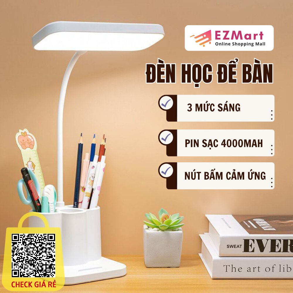 Den Ban Hoc - Doc Sach Tich Dien TLDL PYE - Bao Ve Mat - Nut Cam Ung 3 Che Do Anh Sang Tuy Chinh DH03