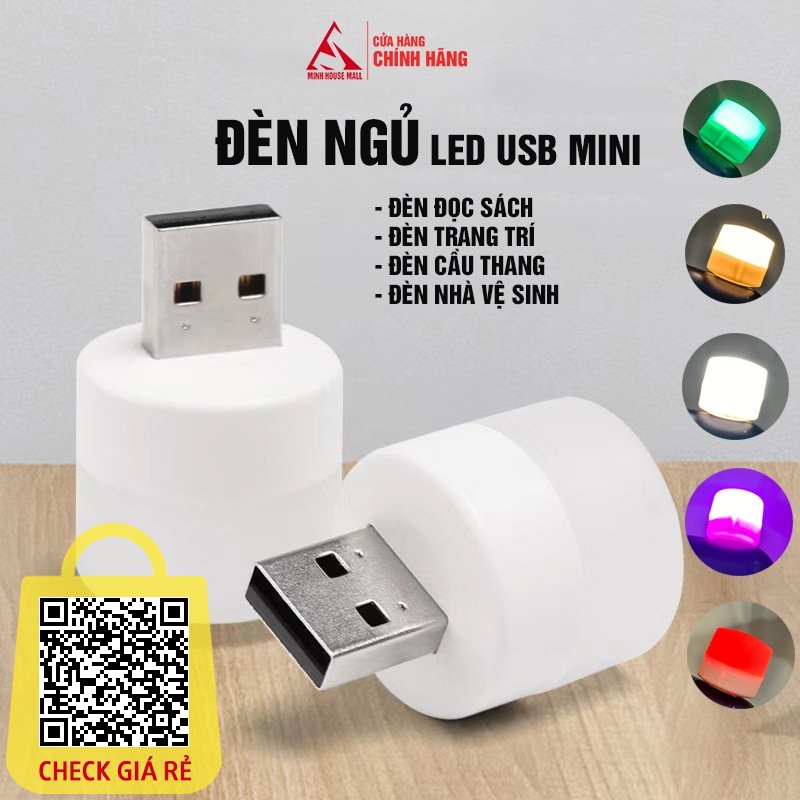 Den Ngu LED USB Mini Nho Gon Minh House - Doc Sach - Trang Tri - Nha Tam - Cau Thang