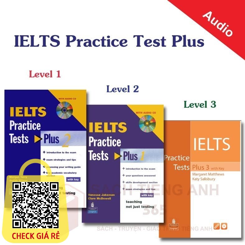 IELTS Practice Test Plus Level 1,2,3 Tặng file nghe