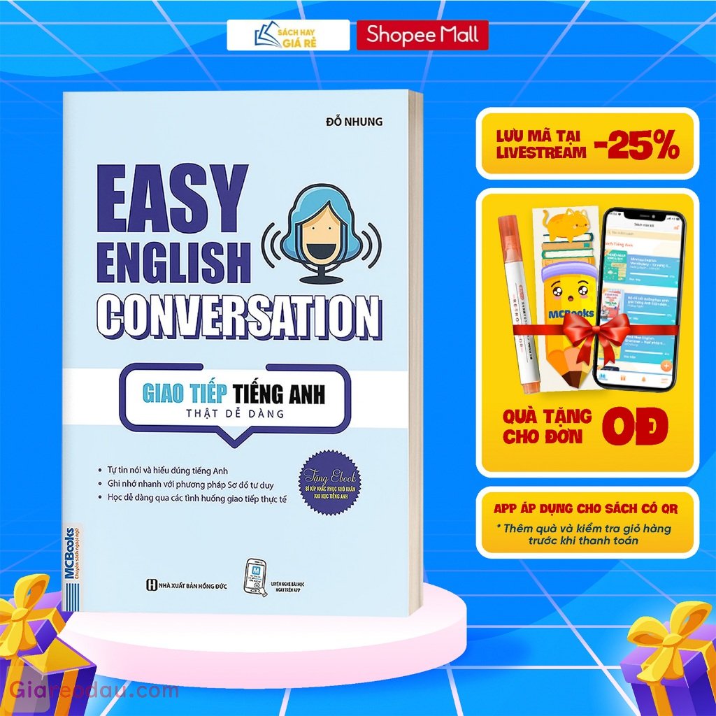 [LIFEMALL9915 - 12% don 99K] Sach Easy English Conversation - Giao Tiep Tieng Anh That De Dang