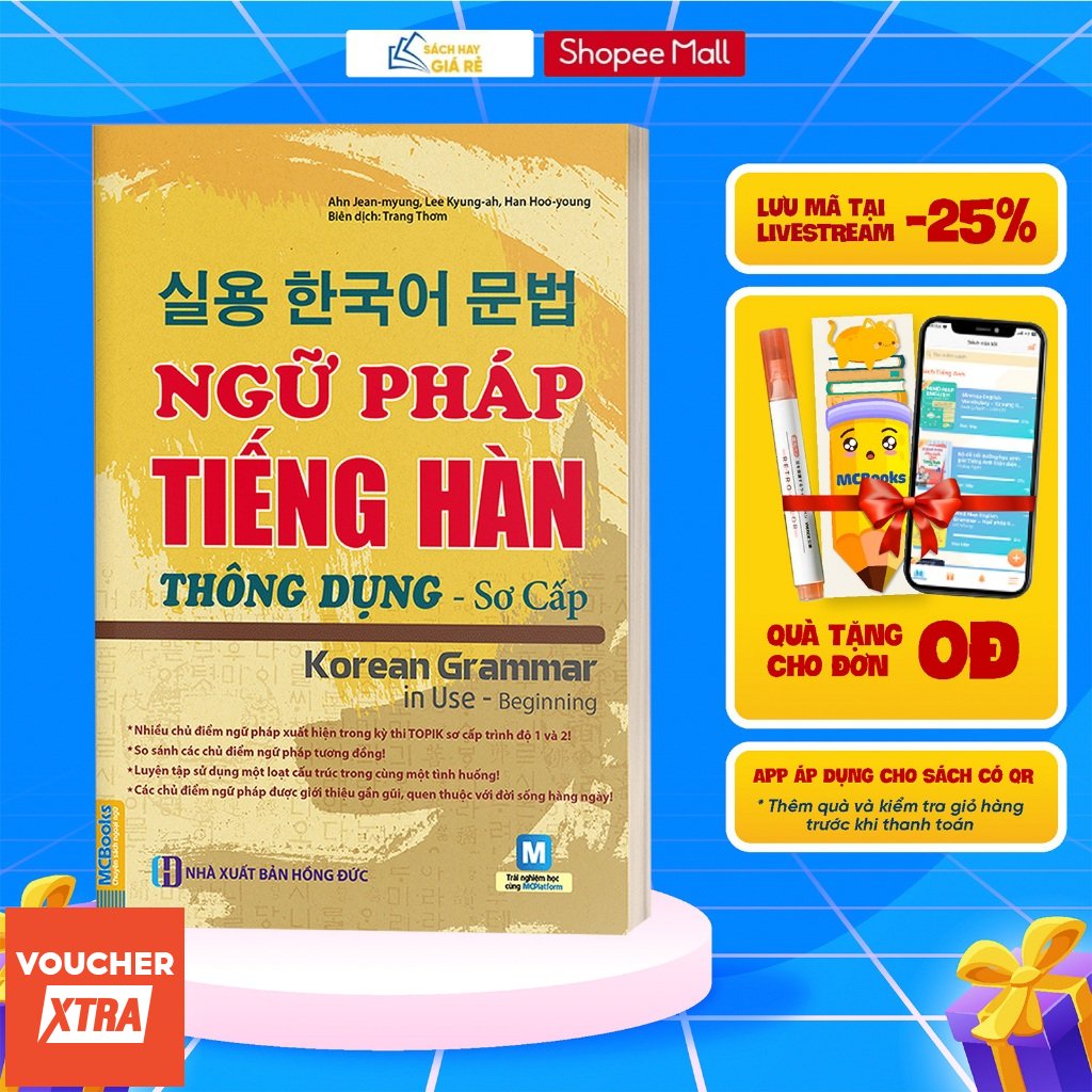 [LIFEMALL9915 - 12% đơn 99K] Sách Ngữ Pháp Tiếng Hàn Thông Dụng Sơ Cấp - Korean Grammar In Use Beginning