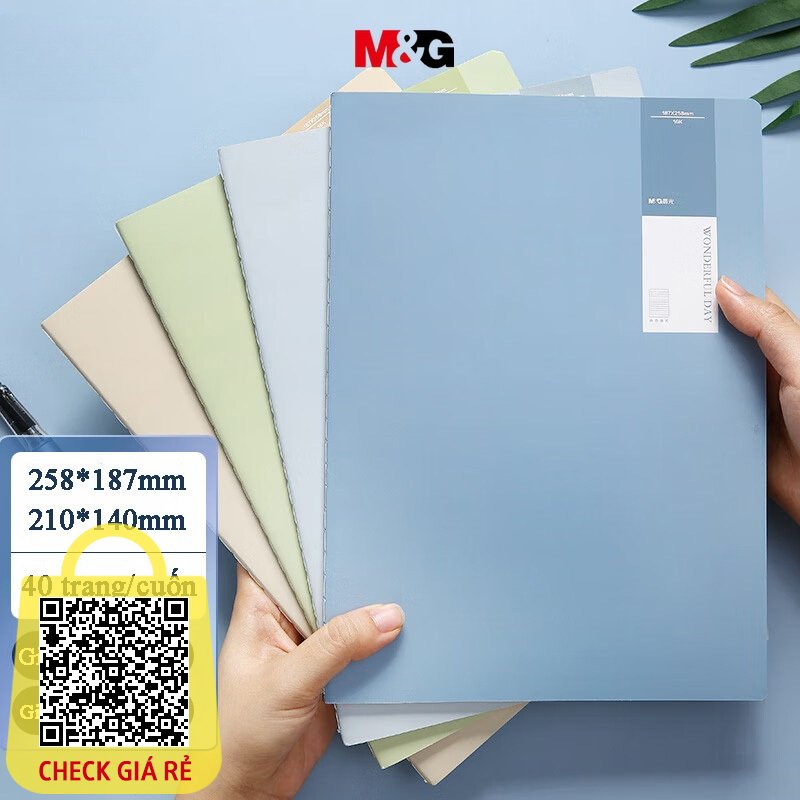 M&G sổ tay ghi chép 16K A5 Sổ tay 40 tờ Stitch Book Notepad Sách câu hỏi sai nhìn cao Học sinh trung học Nhật ký 1PC