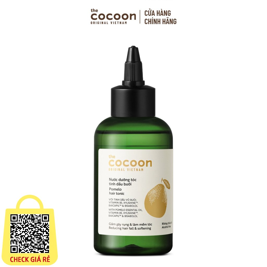 Nước dưỡng tóc tinh dầu bưởi Cocoon giúp giảm gãy rụng & làm mềm tóc 140ml