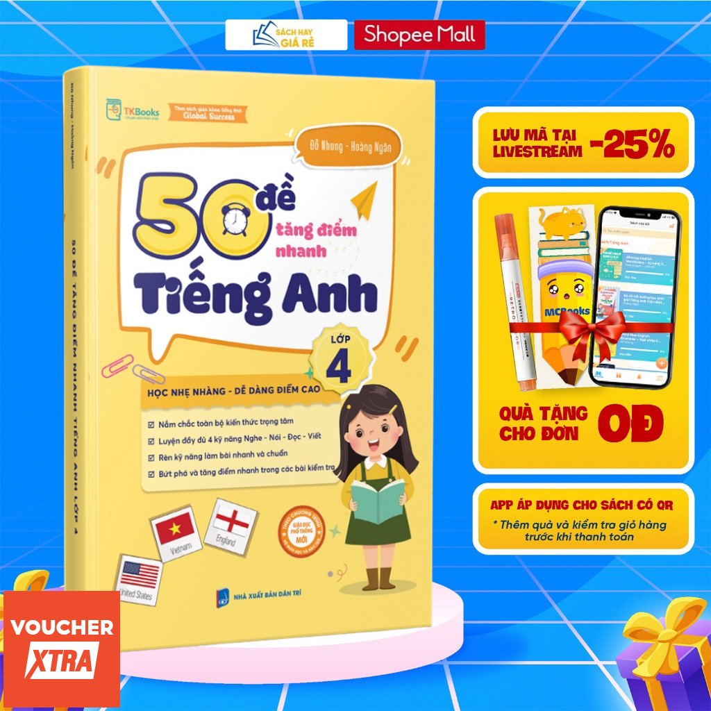 Sach 50 De tang nhanh diem Tieng Anh lop 4