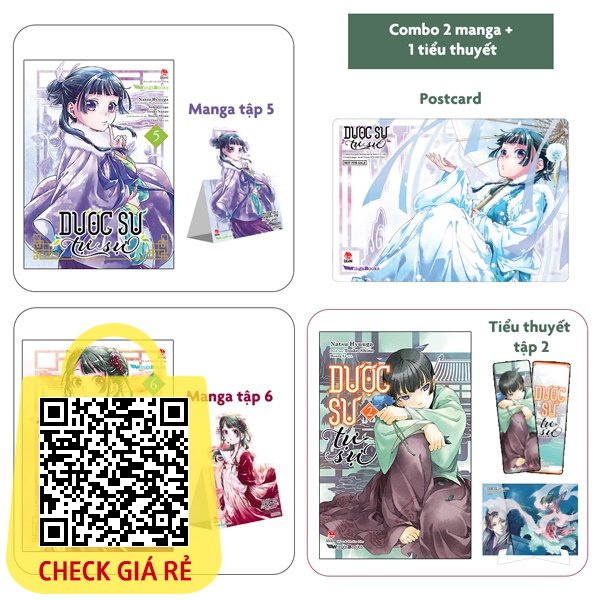 Sách Bộ Sách Dược Sư Tự Sự: Tập 5 + 6 (Manga) + Tập 2 (Light-Novel)