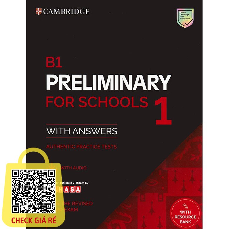 Sach Cambridge B1 Preliminary for Schools 1 (chung chi PET) For the revised 2020 exam (kem code online)