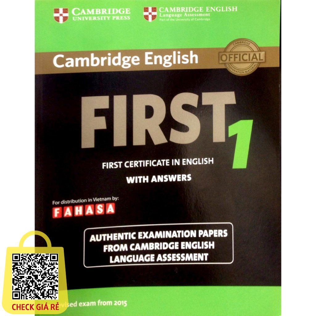Sach Cambridge English First 1 For Revised Exam From 2015 Student's Book With Answers Fahasa Edition