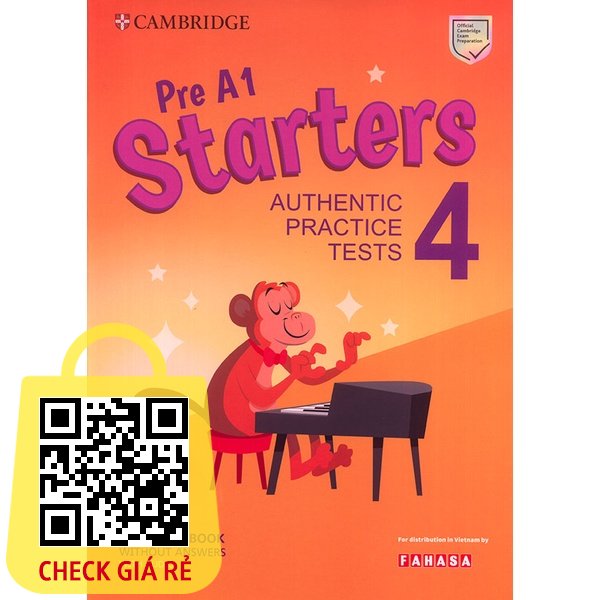 Sách Cambridge Pre A1 Starters 4 Student's book (nghe qua QR)