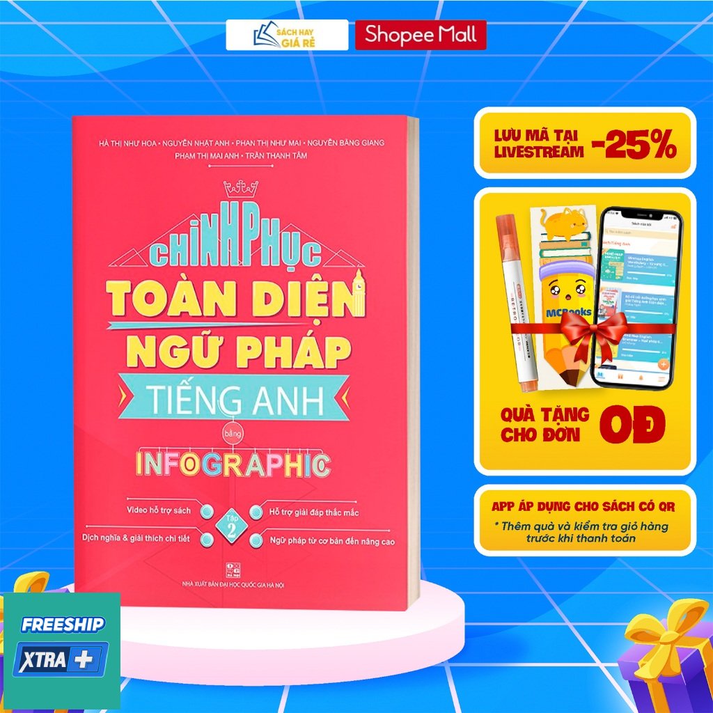 Sach Chinh phuc toan dien Ngu phap tieng Anh bang Infographic - Tap 2 - Tang kem khoa hoc