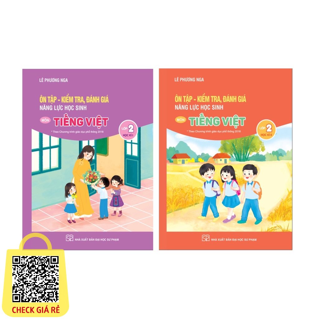 Sách Combo 2 cuốn Ôn tập Kiểm tra, đánh giá năng lực học sinh môn Tiếng Việt lớp 2 học kì 1 + học kì 2