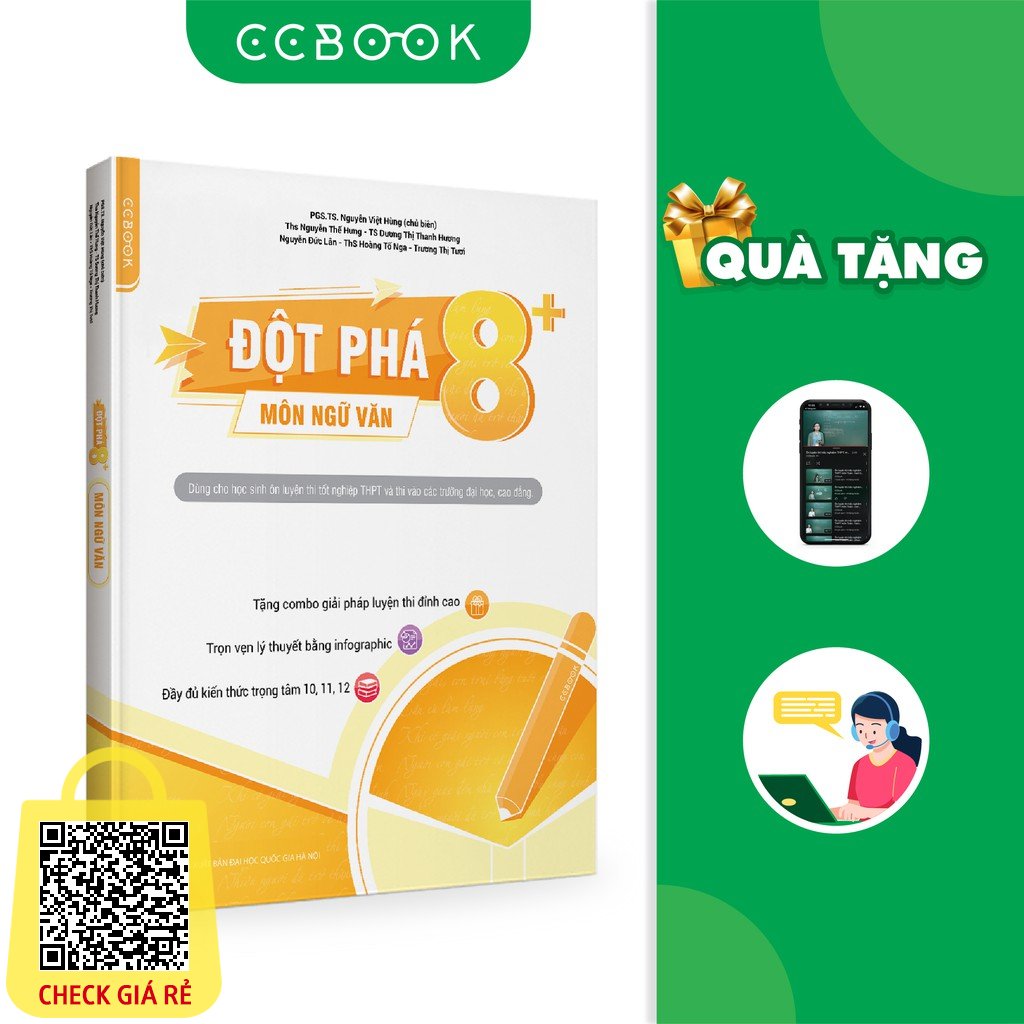Sach Dot pha 8+ mon Ngu Van (Phien ban moi) On thi dai hoc va THPT quoc gia Chinh hang CCbook