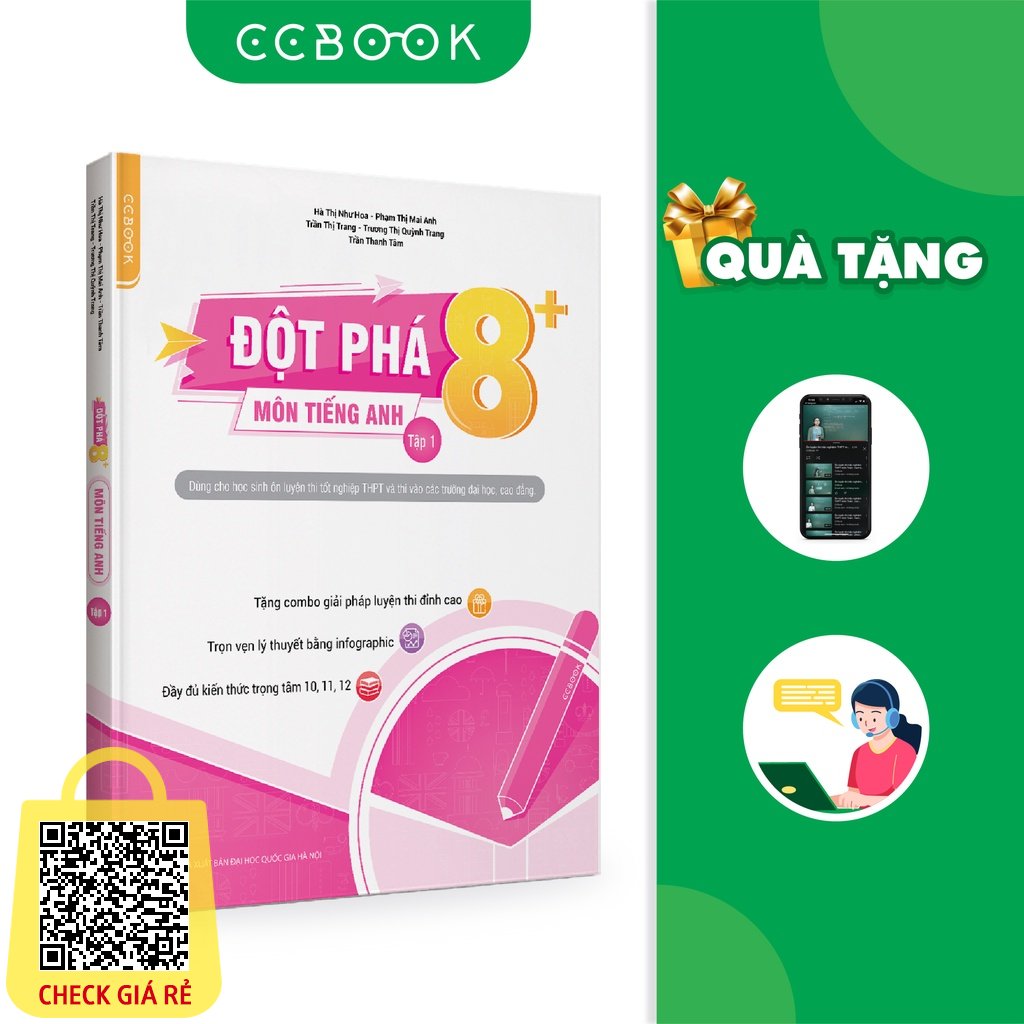 Sach Dot Pha 8+ Mon Tieng Anh Tap 1 (Phien Ban moi) On thi dai hoc va THPT quoc gia Chinh hang CCbook