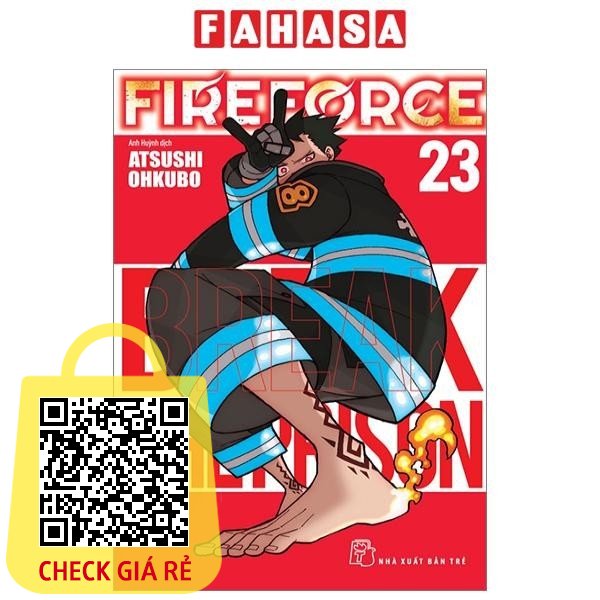 sach fire force tap 23 tang kem bookmark giay hinh nhan vat
