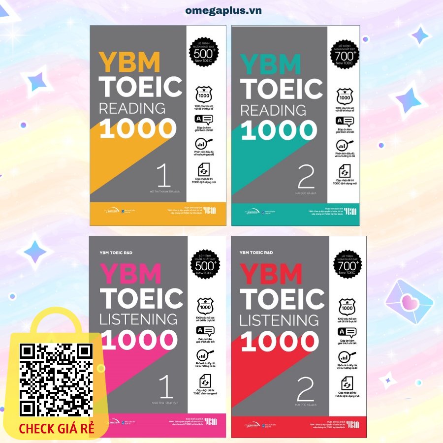 Sách Lẻ/Combo YBM TOEIC 1000 4 Vol