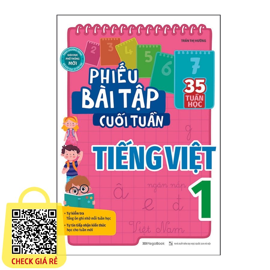 Sách Phiếu Bài Tập Cuối Tuần Tiếng Việt 1 (35 Tuần Học) Megabook