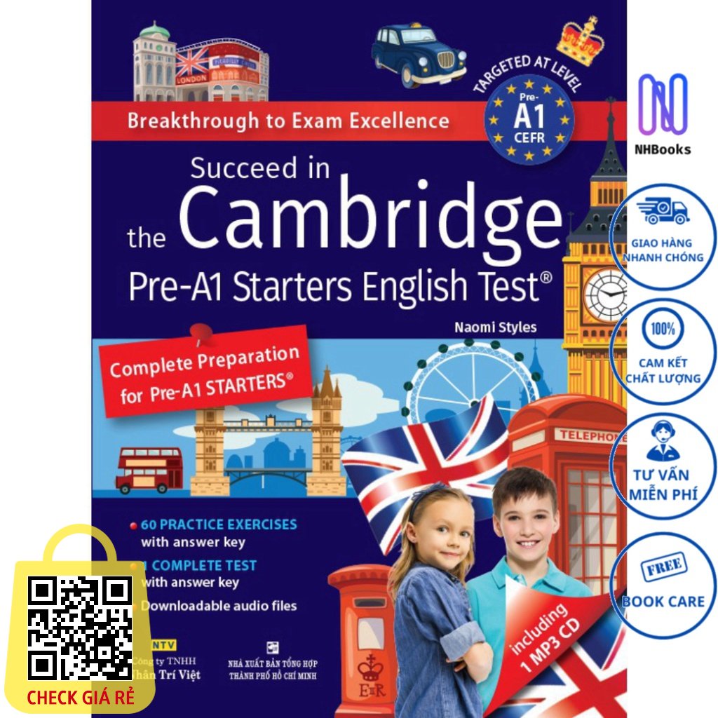 Sách Succeed In The Cambridge Pre-A1 Starters English Test (Kèm 1 Đĩa MP3) NHBOOK NTV