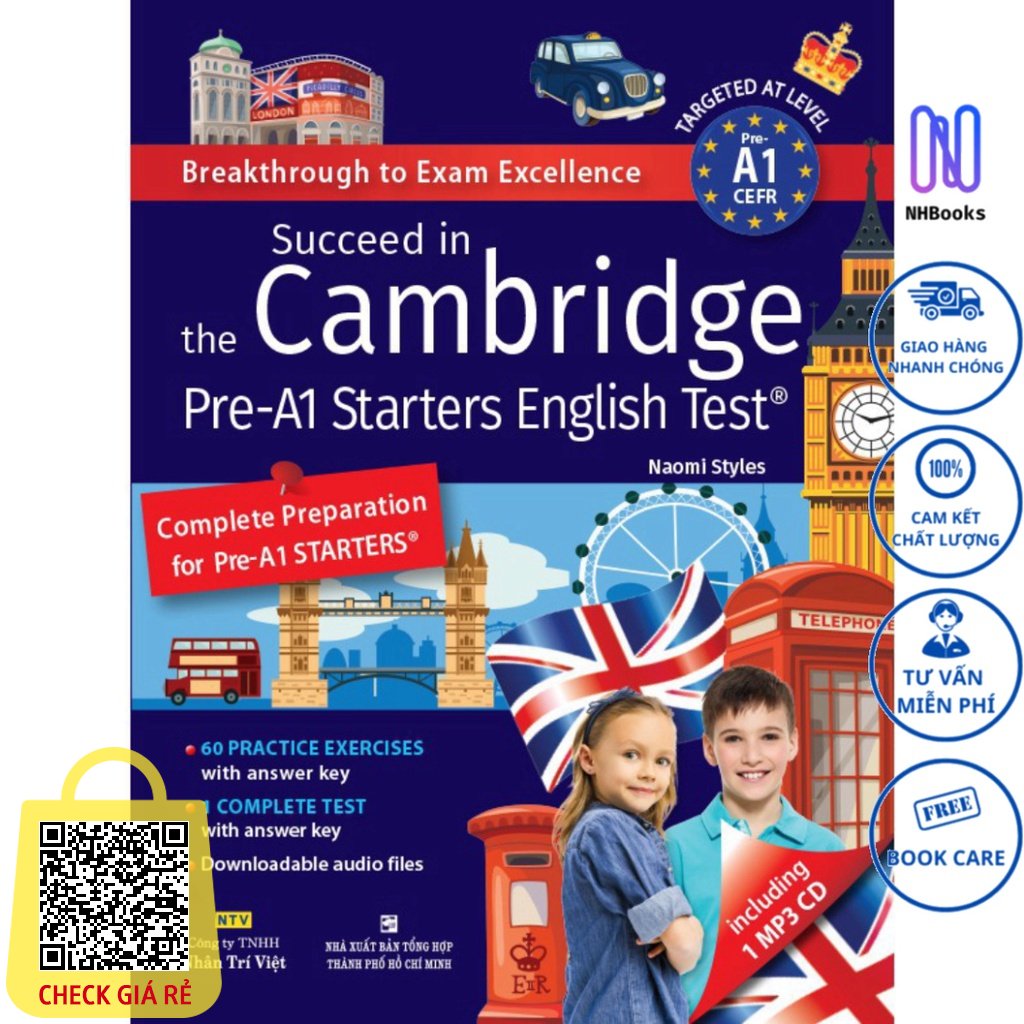 Sách Succeed In The Cambridge Pre-A1 Starters English Test (Kèm 1 Đĩa MP3) NHBOOK