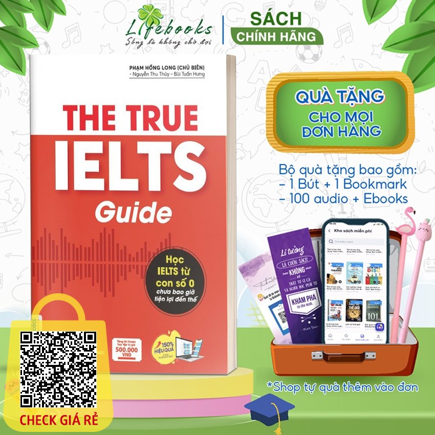 Sách The True Ielts Guide Cẩm nang hướng dẫn tự học IELTS chuẩn cho người mới bắt đầu Tặng tài khoản học tập