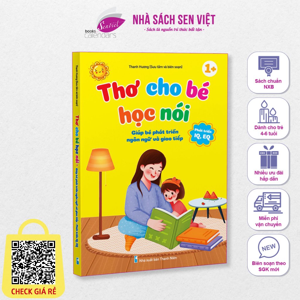 Sách - Thơ Cho Bé Học Nói – Giúp Bé Phát Triển Ngôn Ngữ Và Giao Tiếp - IQ Và EQ (Bìa Cứng)
