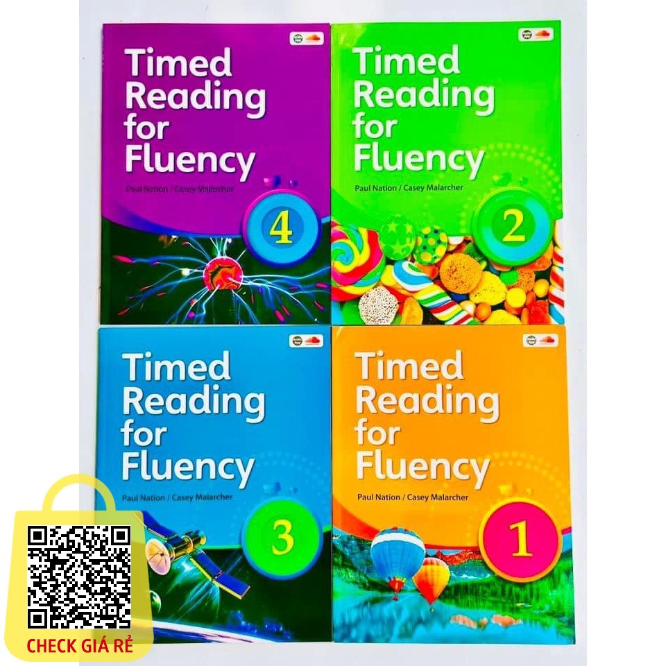 Sách Timed reading for fluency nhập màu 4 quyển kèm file audio và answer key