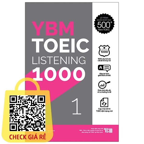 Sách YBM Actual Toeic Tests LC 1000 Vol 1