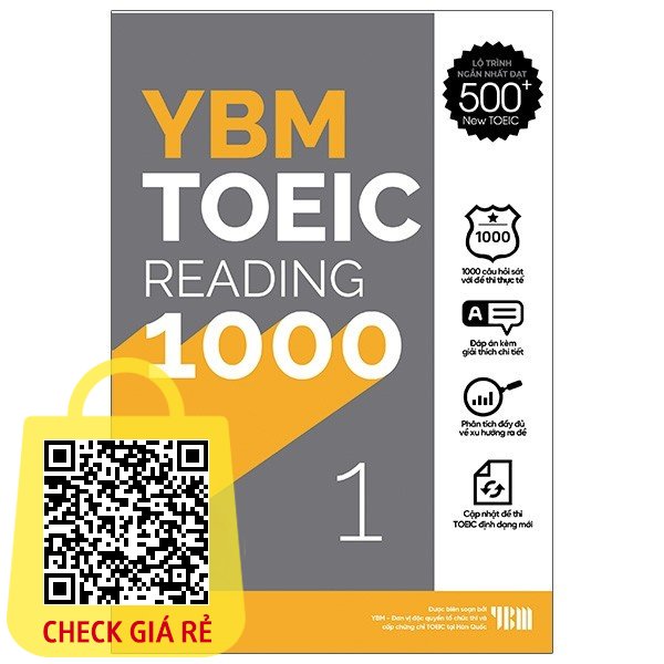 Sách YBM Actual Toeic Tests RC 1000 Vol 1 BẢN QUYỀN