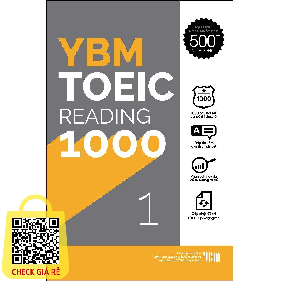 Sách YBM Actual Toeic Tests RC 1000 Vol 1