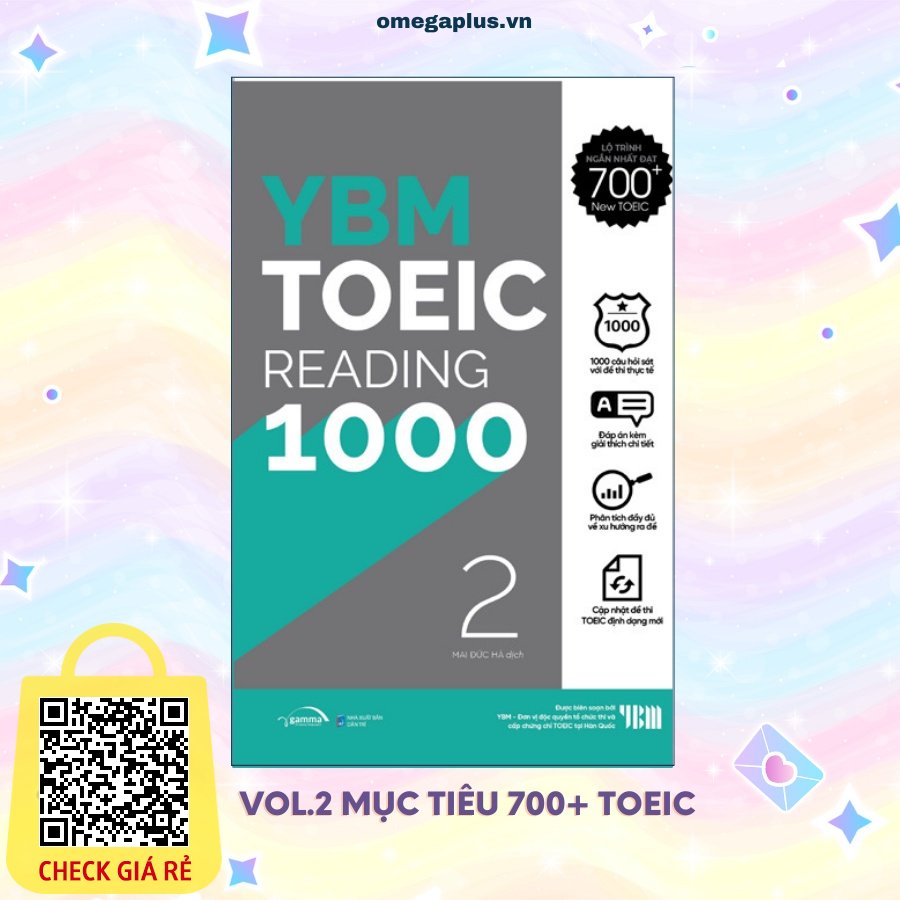 Sách YBM Actual Toeic Tests RC 1000 Vol 2 [AlphaBooks]