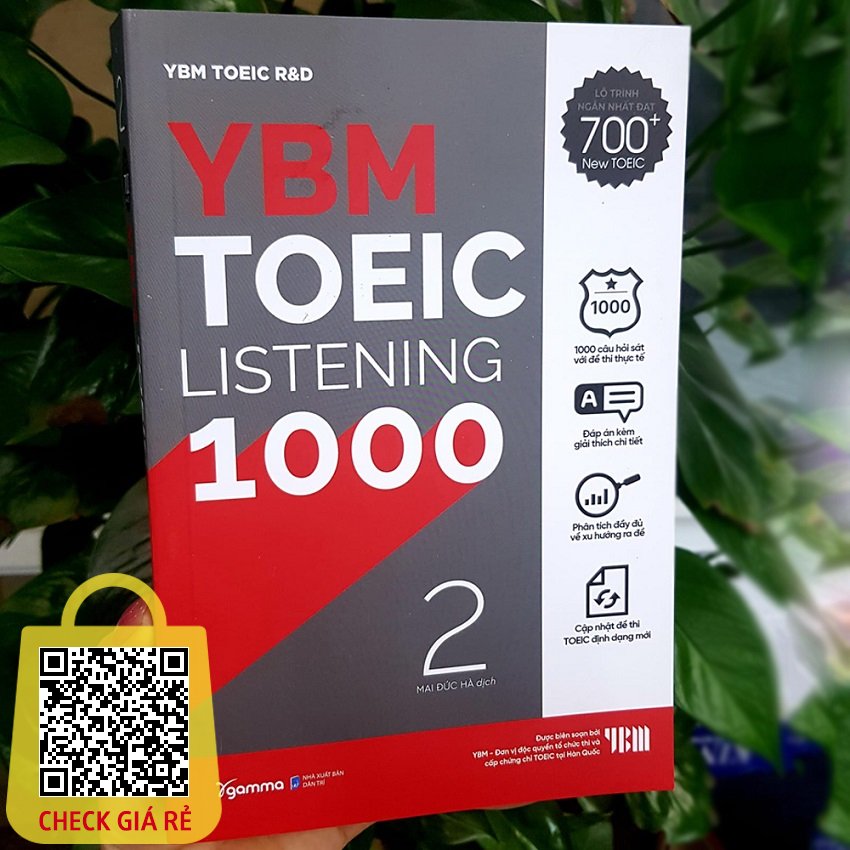 Sách YBM TOEIC Listening 1000 Vol 2 (Tái Bản 2023) 259K